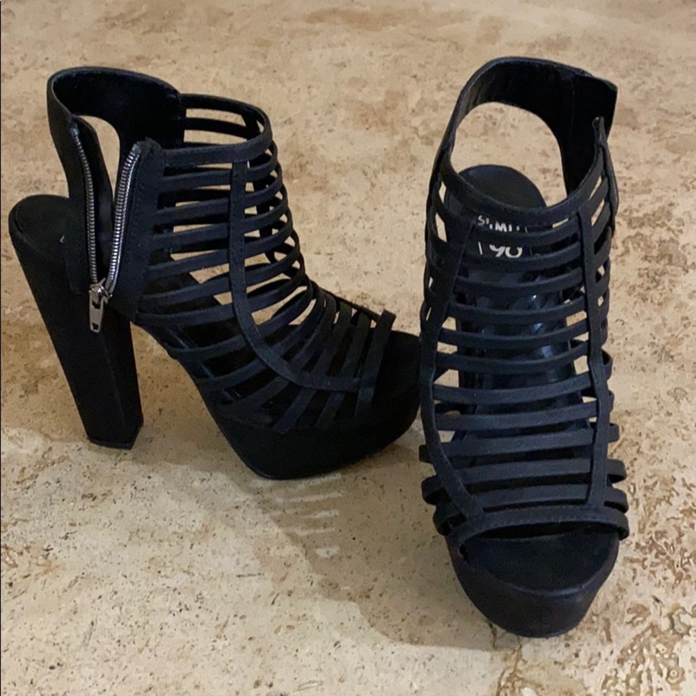 Black platform shoes
